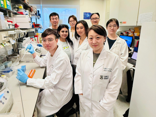 A research team, led by Professor Dai Wei (front right), has discovered that the Epstein-Barr virus (EBV), a common human virus closely linked to nasopharyngeal carcinoma (NPC), can change the 3D structure of the human genome inside cancer cells. This groundbreaking finding reveals the mechanism by which EBV actively promotes cancer progression and offers promising avenues for developing targeted therapies for patients, with the aim of saving even more lives.